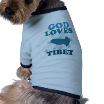 God Loves Tibet Dog Shirt