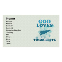 God Loves Timor Leste Business Card Templates