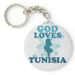 God Loves Tunisia Key Chains