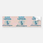 God Loves United Kingdom Bumper Stickers