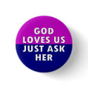 God loves us buttons