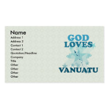 God Loves Vanuatu Business Card Template