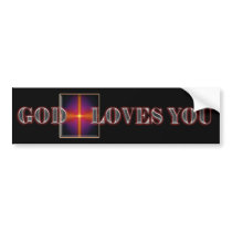 God Loves You Bumper Sticker