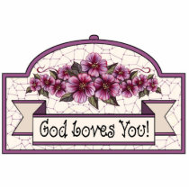 "God Loves You!" - Decorative Sign 02 photo sculptures