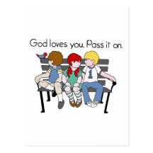 God Loves You Pass it On Post Cards