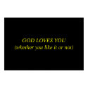 God Loves You posters