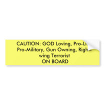 : GOD Loving, Pro-Life, Pro-Military, Gu... bumper stickers