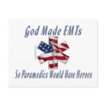 God Made EMTs card Postcard
