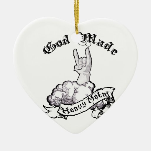 god made heavy metal christmas tree ornament zazzle god made heavy metal christmas tree ornament zazzle