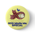 God Made Me Special Autism Fish Symbol buttons by doonidesigns God Made Me Special Autism Fish Symbol buttons