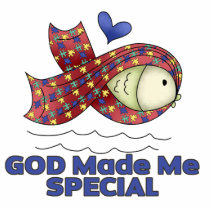 God Made Me Special Autism Fish Symbol photo sculptures by doonidesigns God Made Me Special Autism Fish Symbol photo sculptures
