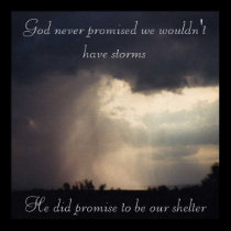God never promised we wouldn't have storms posters