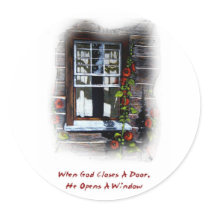 GOD OPENS A WINDOW stickers