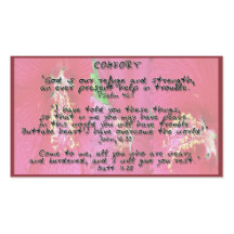 God Promises on Comfort Business Card Templates