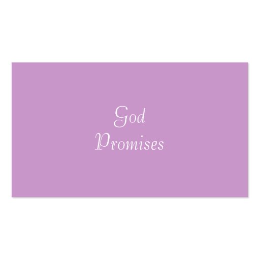 God Promises on Love Business Cards (back side)