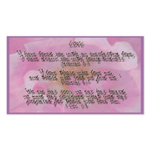 God Promises on Love Business Cards