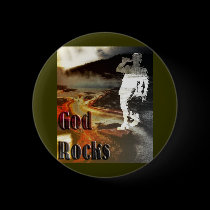 God Rocks buttons