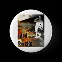 God Rocks buttons