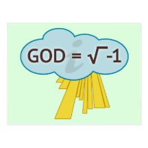 God = Square Root of -1 Postcards