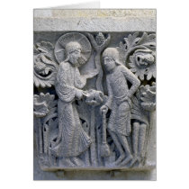 God telling Adam to work the land Greeting Card