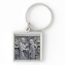 God telling Adam to work the land Key Chains