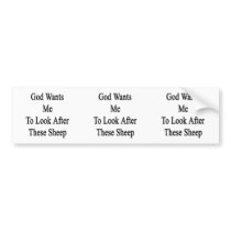 God Wants Me To Look After These Sheep Bumper Stickers