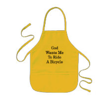 God Wants Me To Ride A Bicycle Aprons
