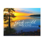 God will make a way where there seems to be no way postcard