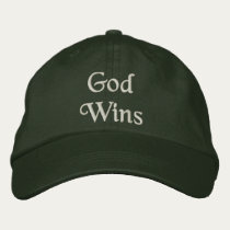 God wins embroidered hats