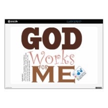 GOD works for me Laptop Skins