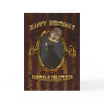 Goddaughter Birthday Card Vaudeville Style Moonies by moonlake Goddaughter Birthday Card Vaudeville Style Moonies