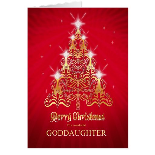 goddaughter christmas tree christmas card zazzle goddaughter christmas tree christmas card zazzle