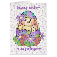 Goddaughter Easter Card With Easter Bunny - Greeti