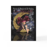 Goddaughter Magical Birthday cute little moon fair cards