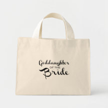 Goddaughter of Bride Tote Black Canvas Bags