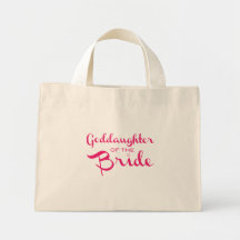 Goddaughter of Bride Tote Pink Canvas Bag