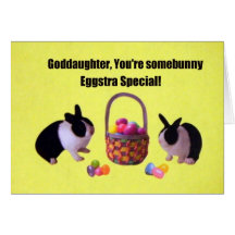 Goddaughter, You're somebunny eggstra special! Card