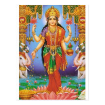 goddes laxshmi postcard