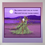 Goddess And Moon Poster