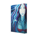 Goddess Art Electric Moon - Wrapped Canvas Print canvas prints
