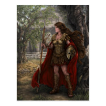 Goddess Athena Postcard by Artist Lindsay Archer