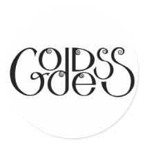 Goddess black Sticker