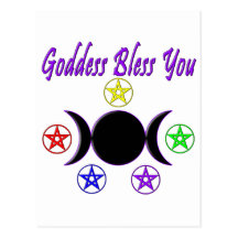 Goddess Bless You Postcard