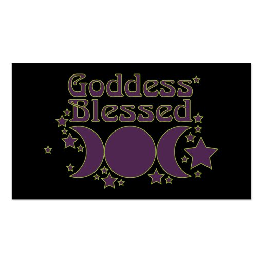 Goddess Blessed Business Cards (back side)