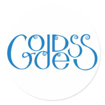 Goddess blue Sticker