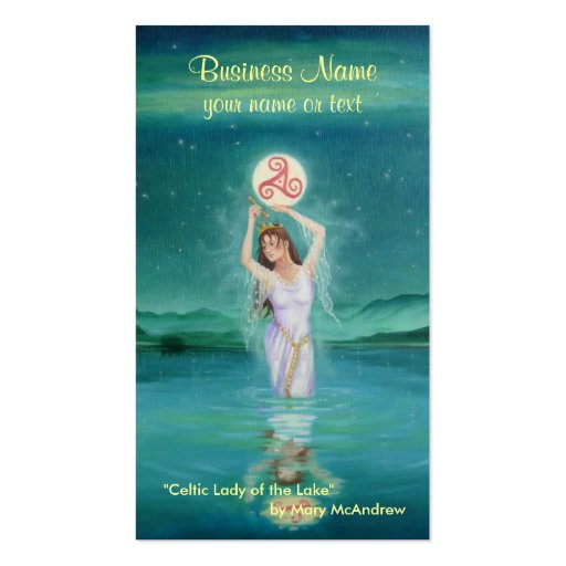 Goddess Business Card / Celtic Lady of Lake (front side)