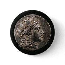 Goddess Cybele Tetradrachm buttons by ShovelTest Goddess Cybele Tetradrachm buttons