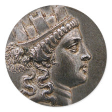 Goddess Cybele Tetradrachm sticker