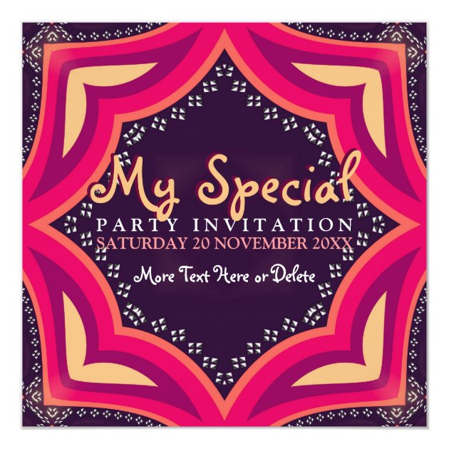 Goddess Diva Special Event Party Invitation