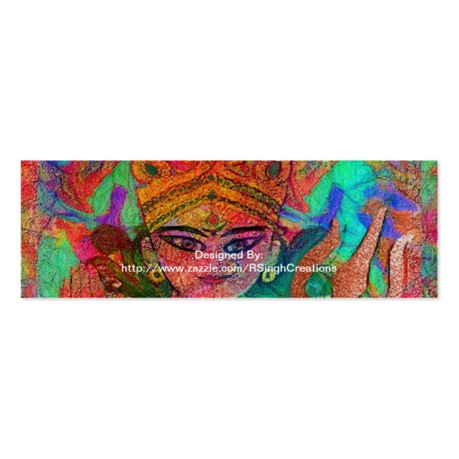 Goddess Durga2 Skinny 3"x1" Business Card (back side)